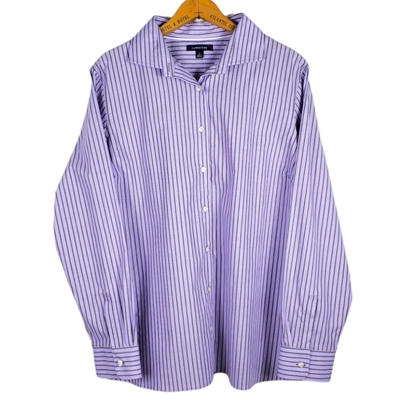Lands' End Tops Lands End Striped Button Down Dress Shirt Poshmark